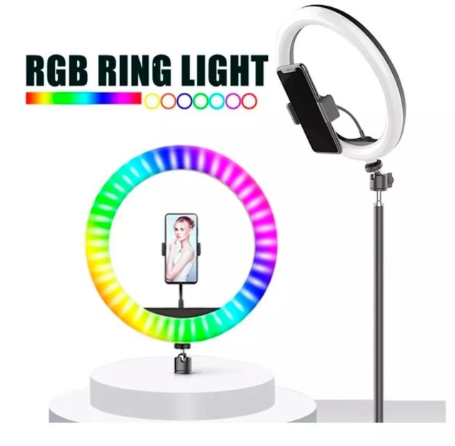 Aro de Luz LED RGB de 26 cm con Trípode Graduable - Imagen 5