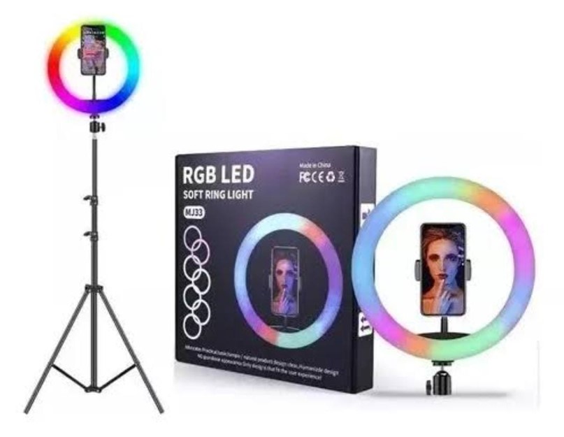 Aro de Luz LED RGB de 26 cm con Trípode Graduable - Imagen 2